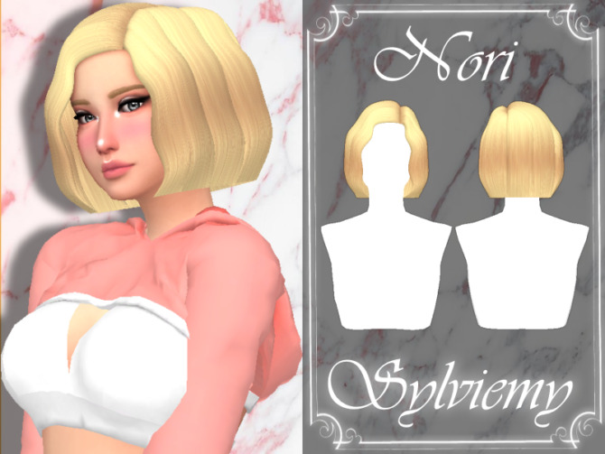 Sims 4 Nori Hairstyle by Sylviemy at TSR