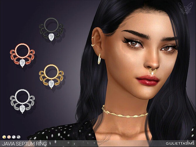 Sims 4 Javia Septum Ring by feyona at TSR