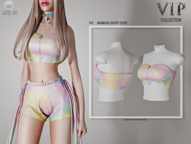Sims 4 Rainbow Outfit (TOP) P47 by busra tr at TSR