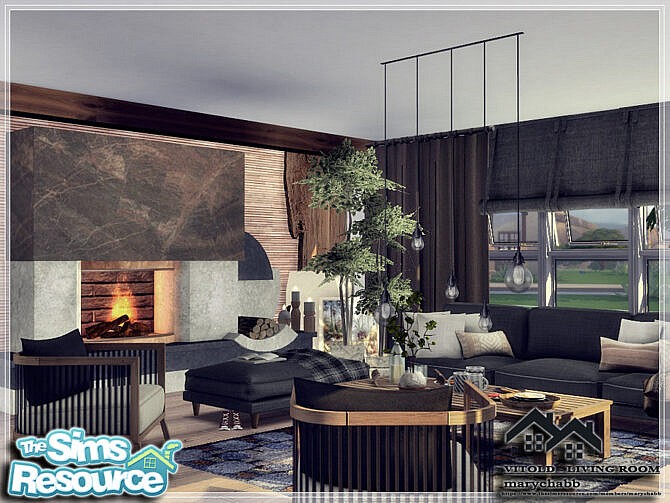 Sims 4 VITOLD Living Room by marychabb at TSR