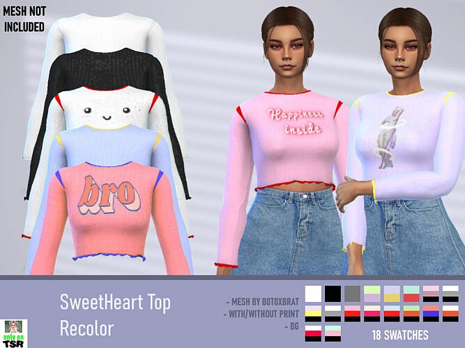 Sweet Heart Top Recolor By Idavt