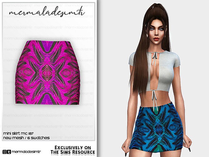 Sims 4 Mini Skirt MC187 by mermaladesimtr at TSR