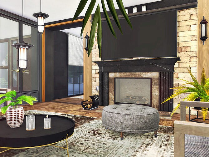 Sims 4 Rune Living Room by Rirann at TSR
