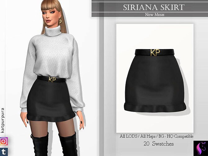 Sims 4 Siriana Skirt by KaTPurpura at TSR