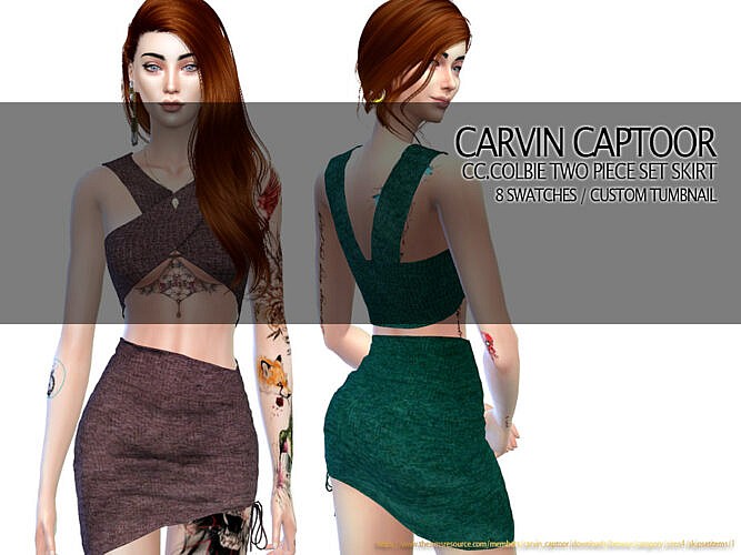 Colbie Two Piece Set Skirt By Carvin Captoor