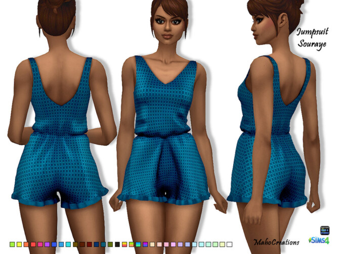 Sims 4 Jumpsuit Souraye by MahoCreations at TSR