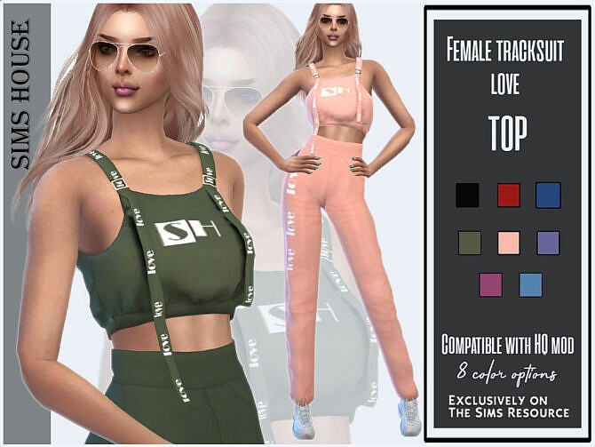 Sims 4 Female tracksuit Top by Sims House at TSR