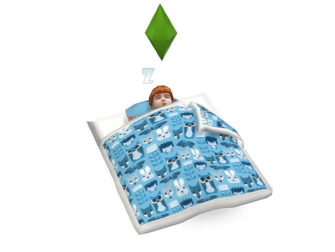 Sims 4 Functional Toddler Sleeping Mat by PandaSamaCC at TSR