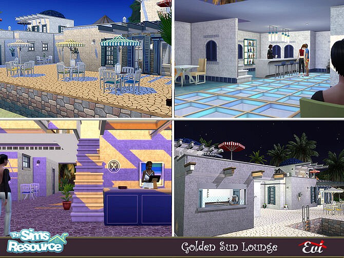 Sims 4 Golden sun lounge by evi at TSR