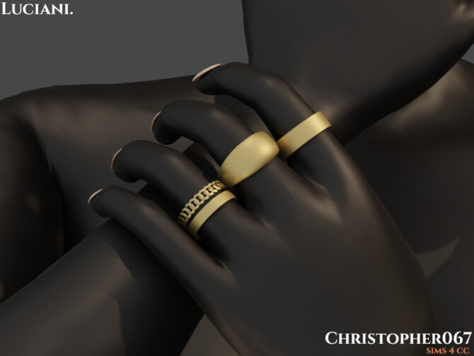 Sims 4 Luciani Rings by Christopher067 at TSR