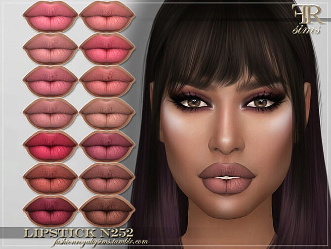 Sims 4 FRS Lipstick N252 by FashionRoyaltySims at TSR