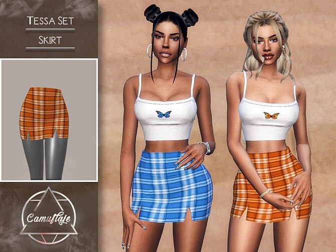 Sims 4 Tessa Set Skirt by CAMUFLAJE at TSR