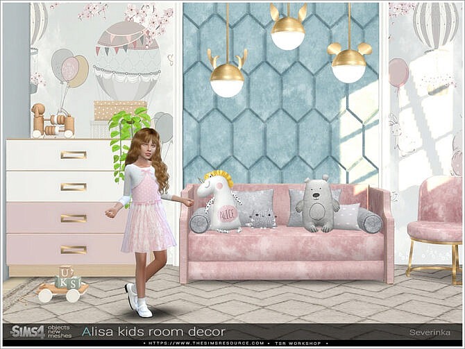 Sims 4 Alisa kidsroom decor by Severinka at TSR