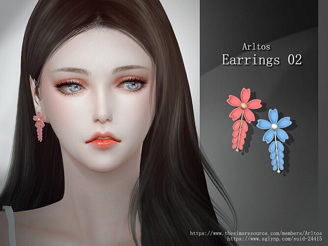 Flower Earrings 2 By Arltos