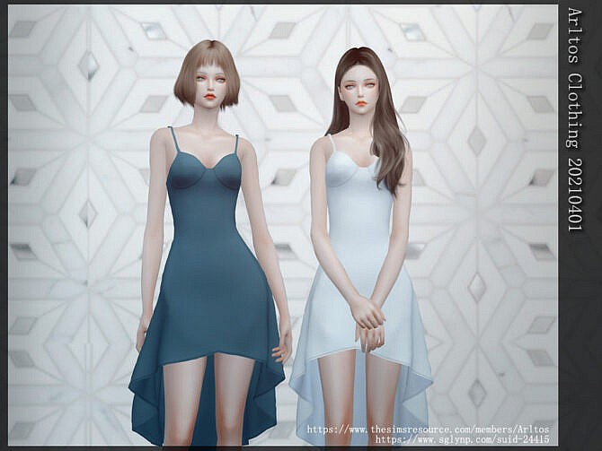 Sims 4 Dress 20210401 by Arltos at TSR