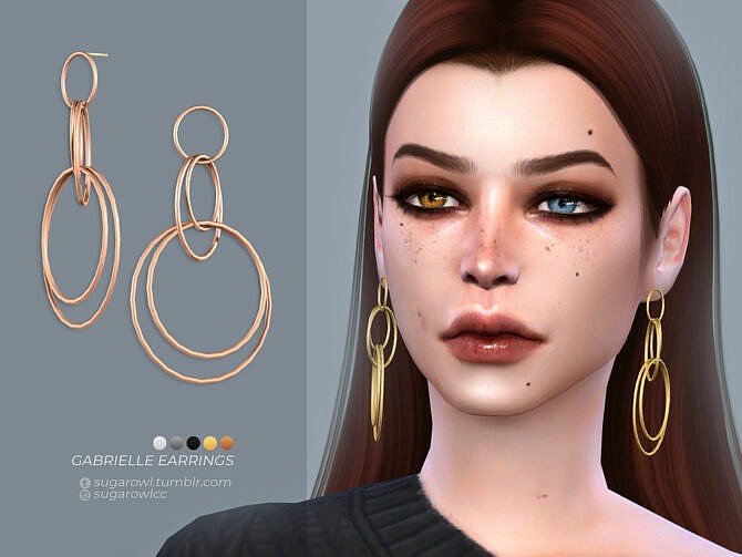Sims 4 Gabrielle earrings by sugar owl at TSR