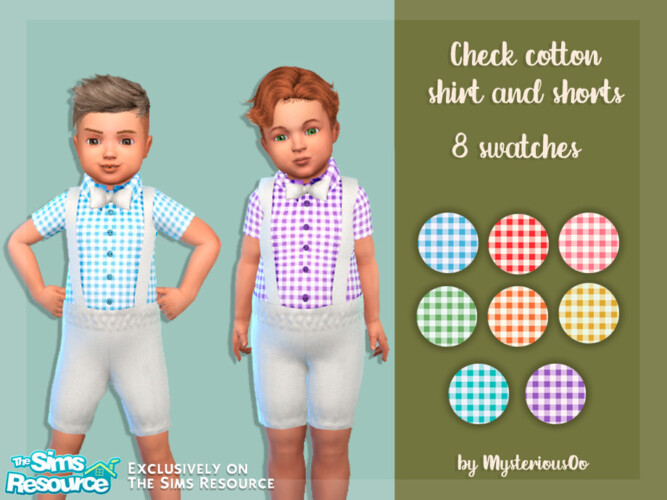 Check Cotton Shirt And Shorts By Mysteriousoo