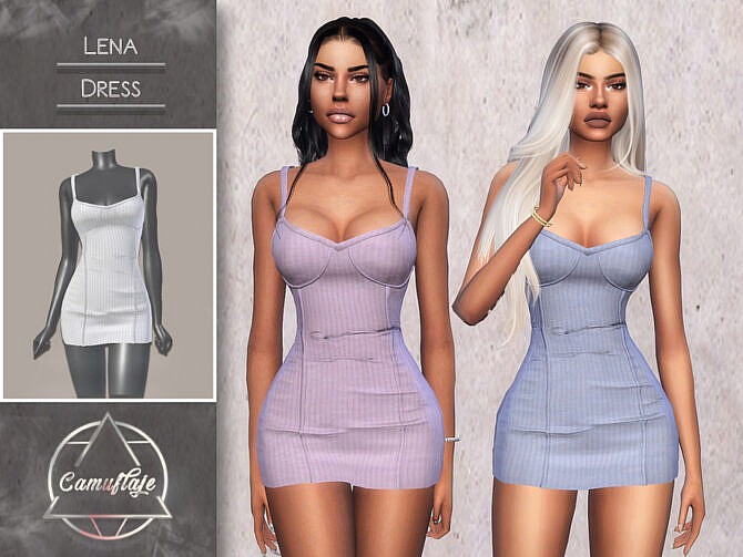 Sims 4 Lena Dress by CAMUFLAJE at TSR