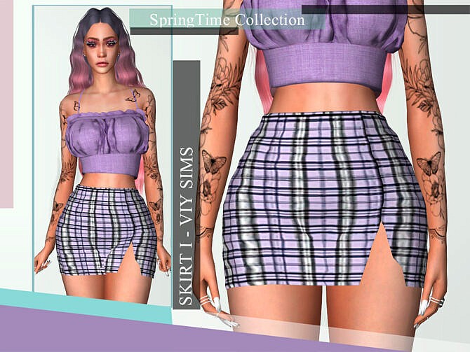 Sims 4 SpringTime Collection Skirt I by Viy Sims at TSR
