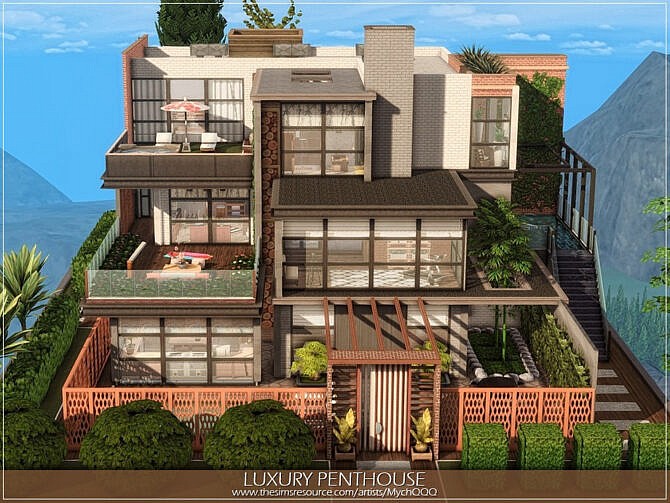 Sims 4 Luxury Penthouse by MychQQQ at TSR