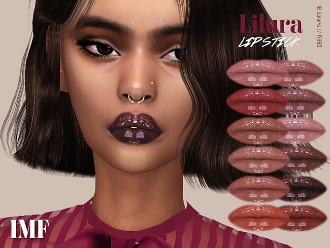 Sims 4 IMF Lilura Lipstick N.335 by IzzieMcFire at TSR