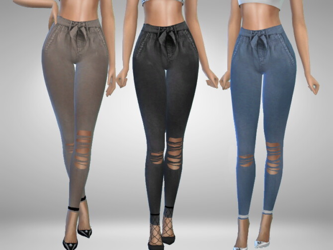 Sims 4 Belted Pants by Puresim at TSR