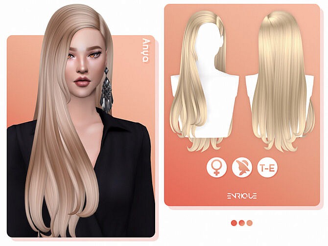 Sims 4 Anya Hairstyle by EnriqueS4 at TSR