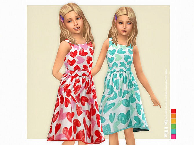 Sims 4 Valerina Dress by lillka at TSR