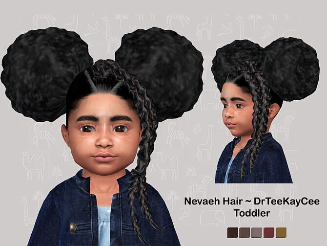 Sims 4 Nevaeh Hair Toddler by drteekaycee at TSR