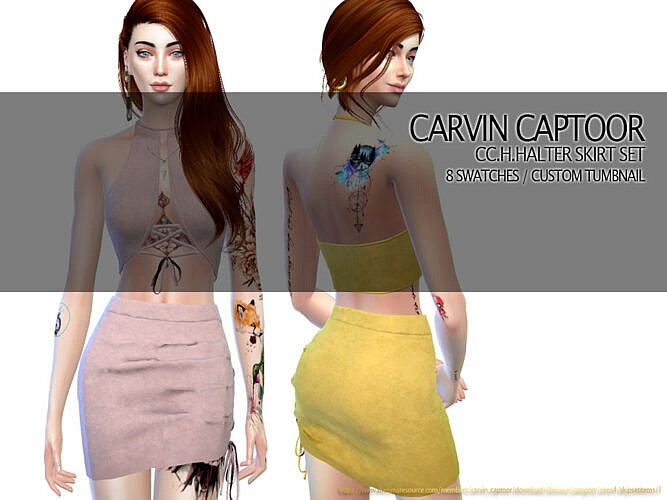 Halter Skirt Set By Carvin Captoor