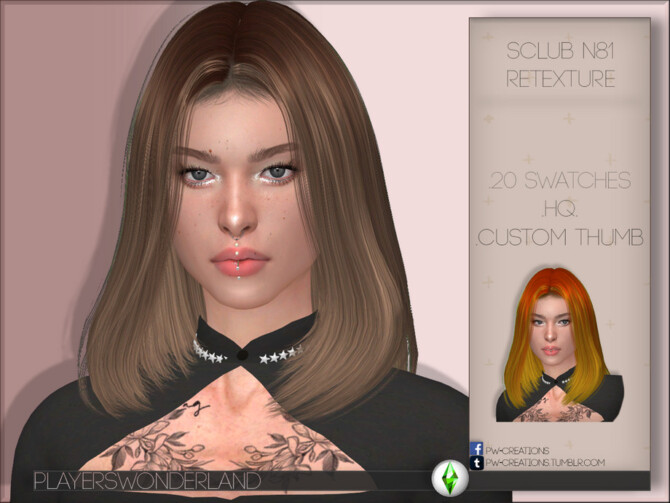 Sims 4 Sclub N81 Hair Retexture by PlayersWonderland at TSR