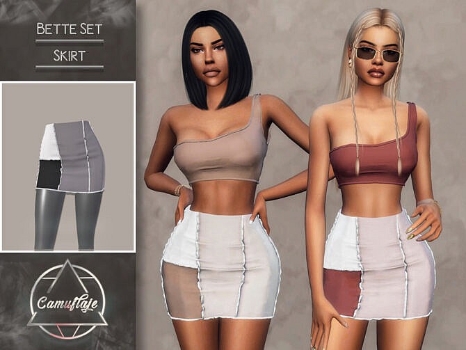 Sims 4 Bette Set (Skirt) by CAMUFLAJE at TSR