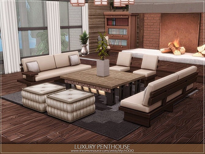 Sims 4 Luxury Penthouse by MychQQQ at TSR