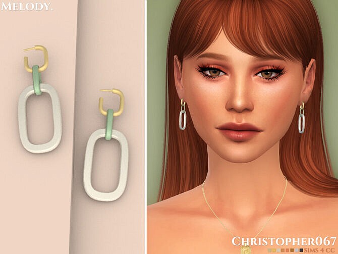 Sims 4 Melody Earrings by Christopher067 at TSR