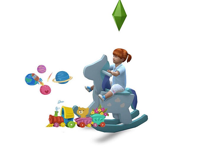 Sims 4 Functional Rocking horse by PandaSamaCC at TSR