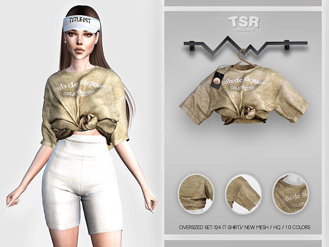 Sims 4 OVERSIZED SET 124 (T SHIRT) BD458 by busra tr at TSR
