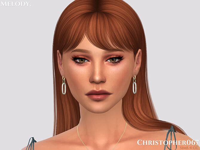 Sims 4 Melody Earrings by Christopher067 at TSR