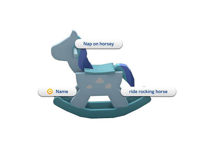 Sims 4 Functional Rocking horse by PandaSamaCC at TSR