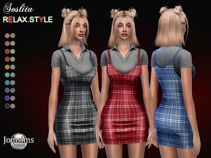 Sims 4 Soslita dress by jomsims at TSR