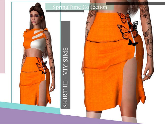 Sims 4 SpringTime Collection Skirt III by Viy Sims at TSR