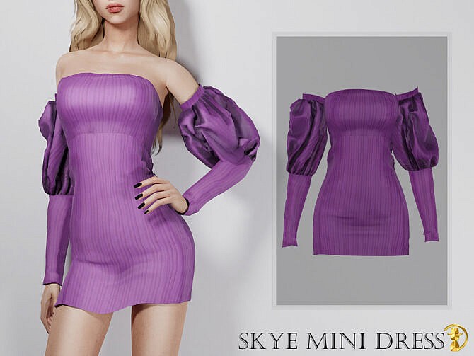 Sims 4 Skye Mini Dress by turksimmer at TSR