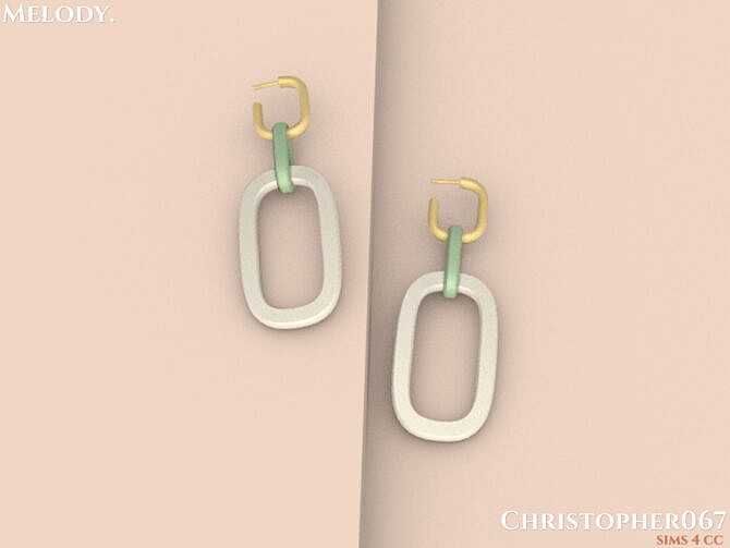 Sims 4 Melody Earrings by Christopher067 at TSR