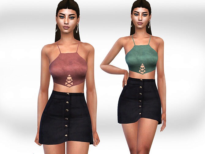 Sims 4 Skirt Outfit by Saliwa at TSR