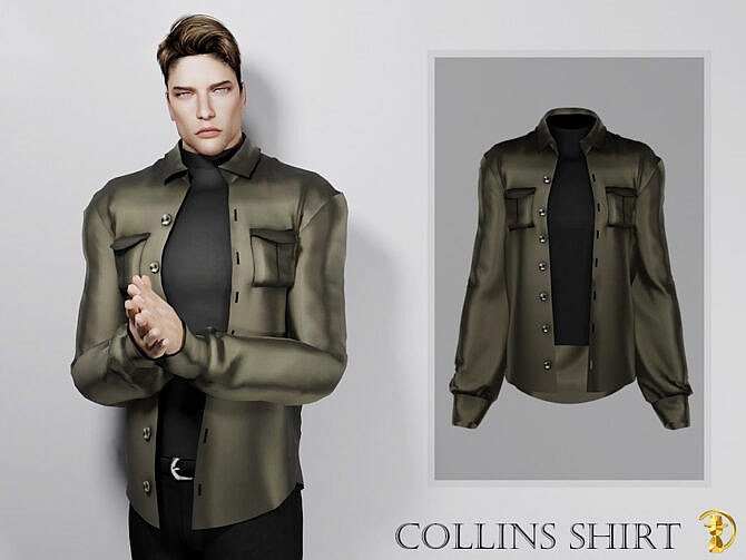Sims 4 Collins Shirt by turksimmer at TSR