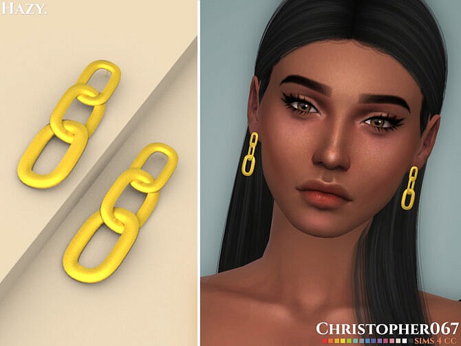 Sims 4 Hazy Earrings by Christopher067 at TSR