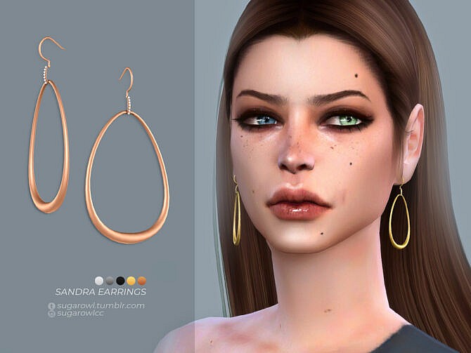 Sims 4 Sandra earrings by sugar owl at TSR