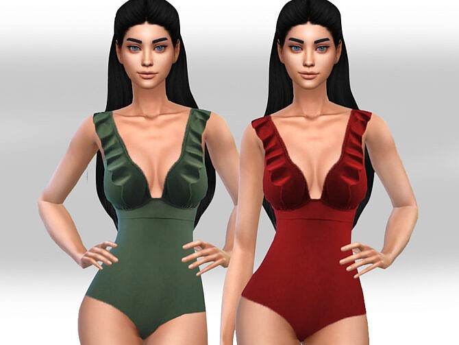 Sims 4 Ruffle Swimsuit by Saliwa at TSR