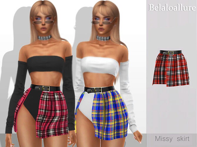 Sims 4 Belaloallure Missy skirt by belal1997 at TSR