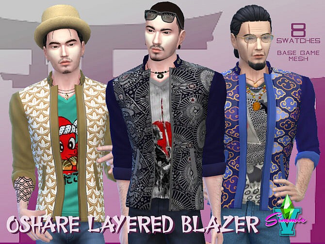 Sims 4 Oshare Layered Blazer v2 by SimmieV at TSR