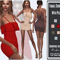 Short Dress With Pelterina By Sims House